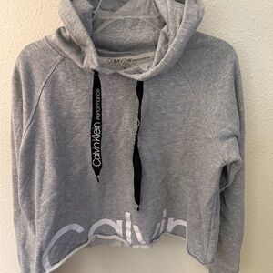 Calvin Klein Performance Light Gray Women's Cowl Neck Sweater